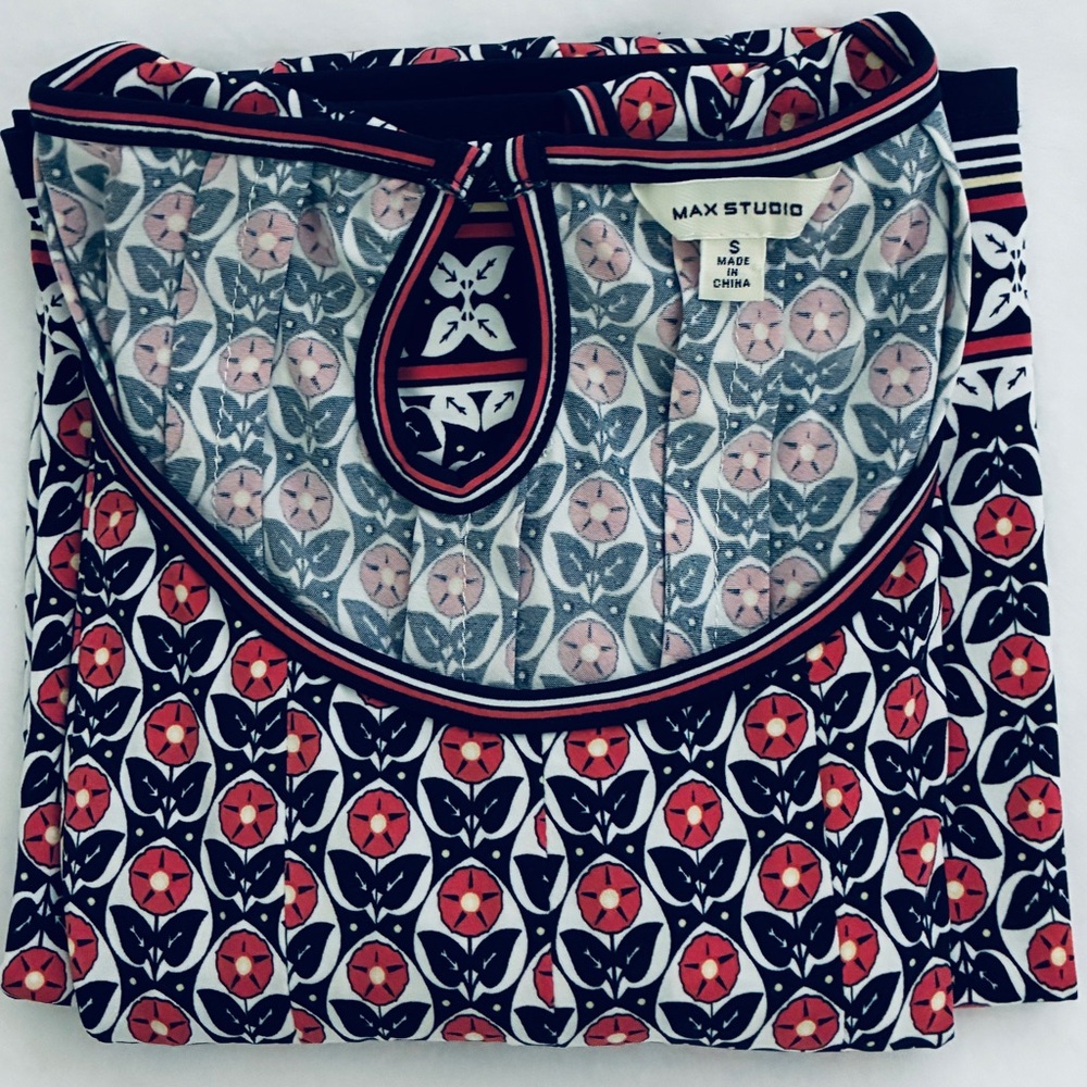 Max Studio Red and Black Patterned Mini Dress - image 9